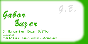 gabor buzer business card